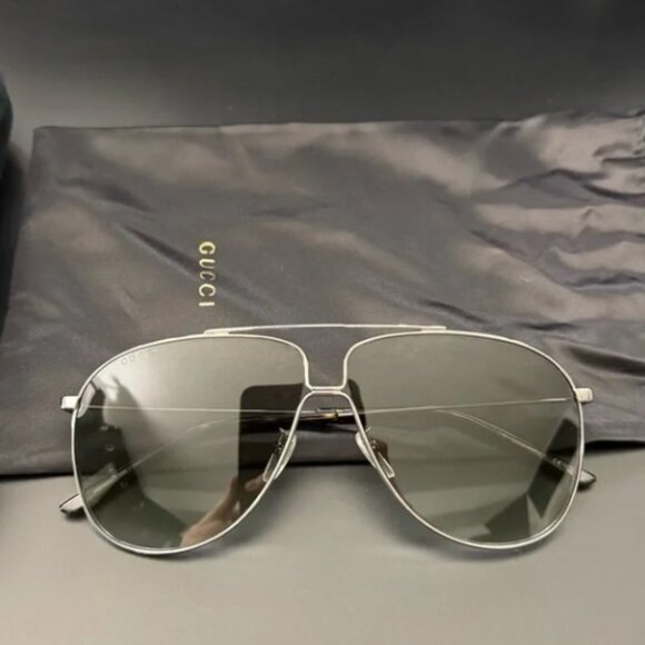 Gucci Gray Aviator Sunglasses - Picture 1 of 7